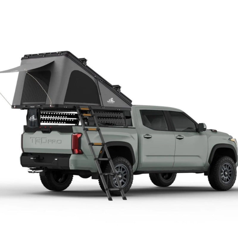 Tuff Stuff Alpine 61 Aluminum Hardshell Wedge Roof Top Tent  with ladder Toyota