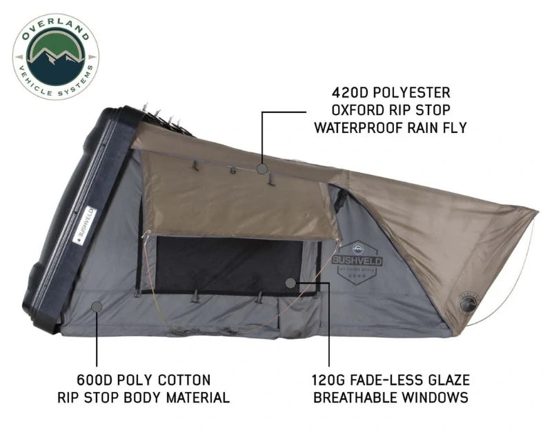 Overland Vehicle Systems Bushvled Roof Top Tent Outer Body Fabric