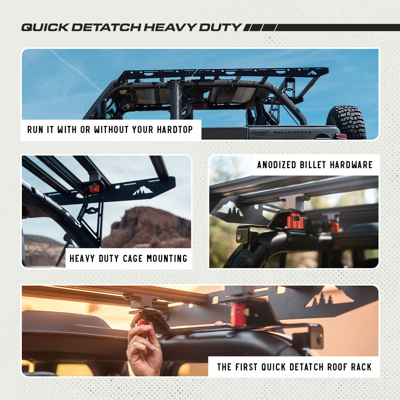Sherpa Quick Detach Heavy Duty Jeep Rack