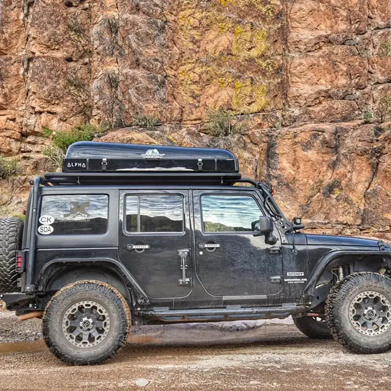 Tuff Stuff Alpha Roof Top Tent on a jeep wrangler