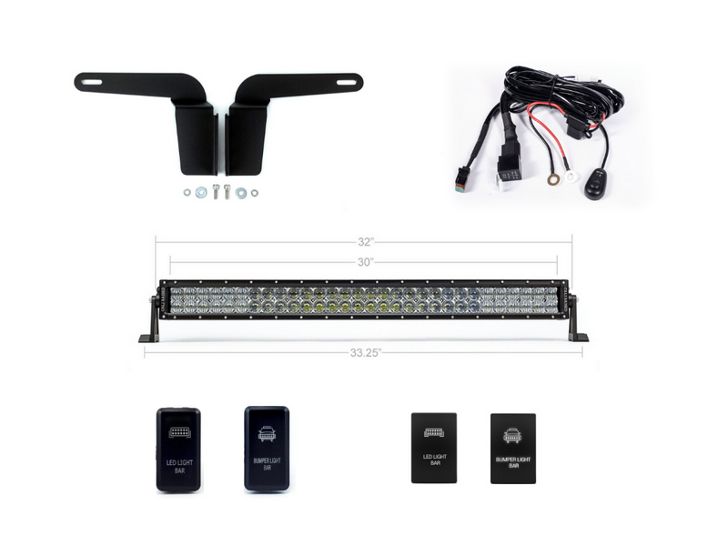 Cali Raise LED  2005-2015 TOYOTA TACOMA 32" LOWER BUMPER FLUSH LED LIGHT BAR BRACKETS KIT