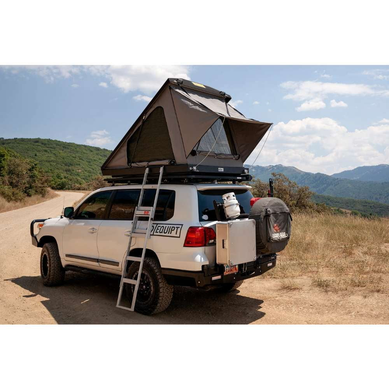 Eezi-Awn Blade Hard Shell Roof Top Tent For Sale On Car Left Side Lifestyle Image