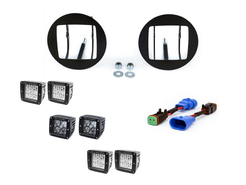 Cali Raise LED 2005-2011 TOYOTA TACOMA LED FOG LIGHT POD REPLACEMENTS BRACKETS KIT