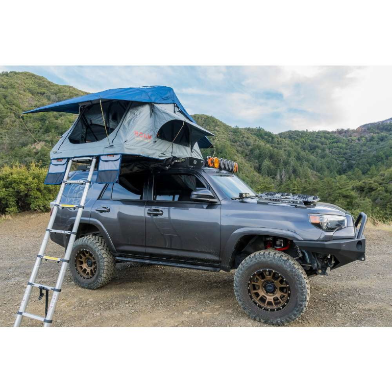 Roam vagabond rooftop tent with ladder