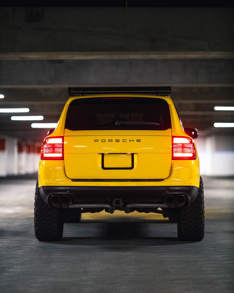 Sherpa Rammstein Porsche Cayenne Roof Rack Back View