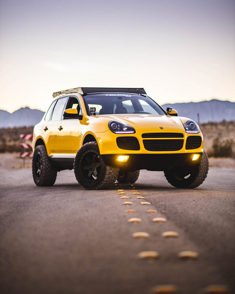 Sherpa Rammstein Porsche Cayenne Roof Rack Front View