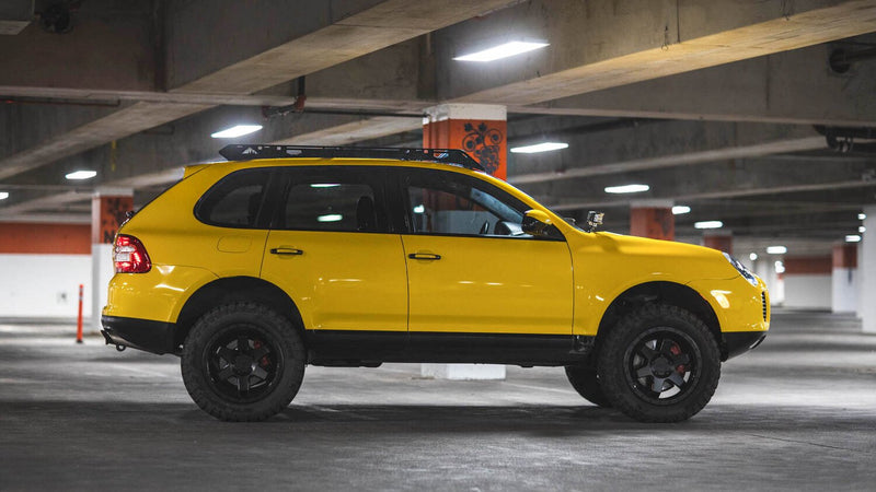 Sherpa Rammstein Porsche Cayenne Roof Rack Side View