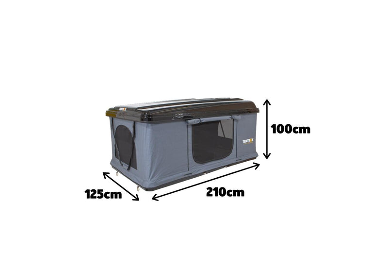 TentBox Classic Roof Top Tent open dimensions