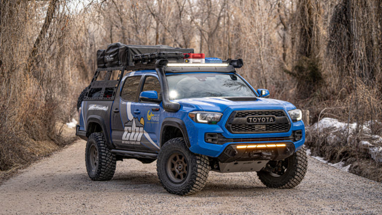 Prinsu Tacoma Double Cab Roof Rack with light bar