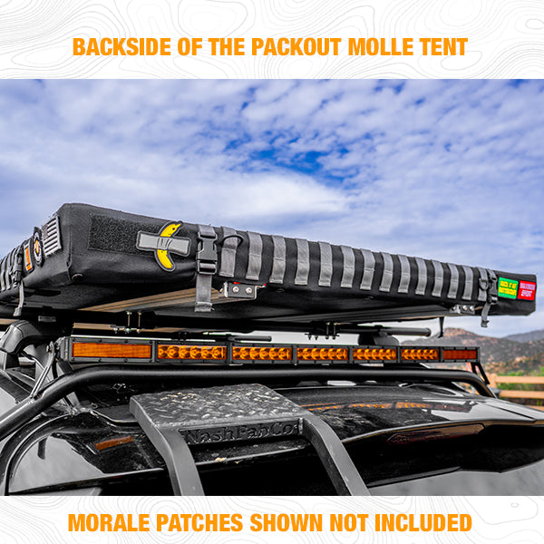 BadAss Packout Molle Tent molle straps front view