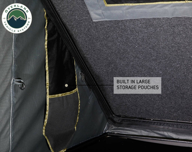 overland vehicle systems mamba roof top tent side wall pockets