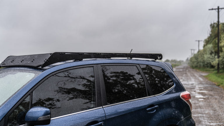 Prinsu 4th Gen Subaru Forester Roof Rack on a blue Forester