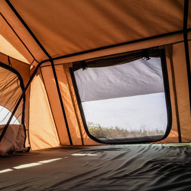 Tuff Stuff Trailhead Roof Top Tent windows from inside