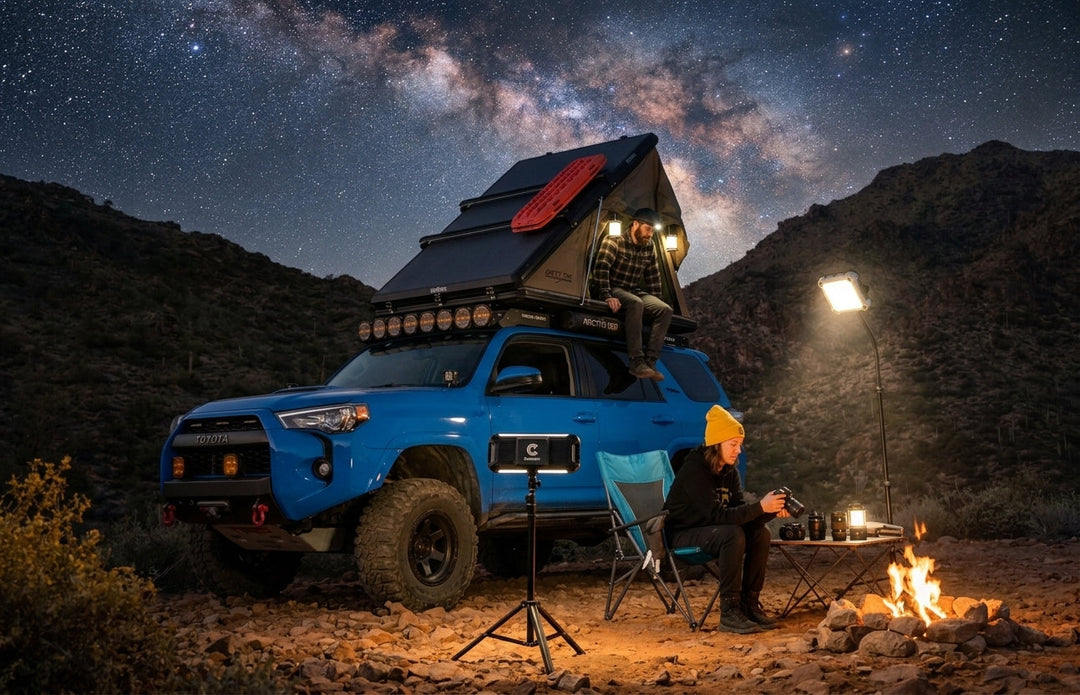 best camp lighting setup for family overlanding basecamp