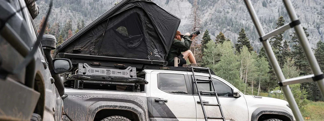 Toyota Tacoma bed rack with rooftop tent
