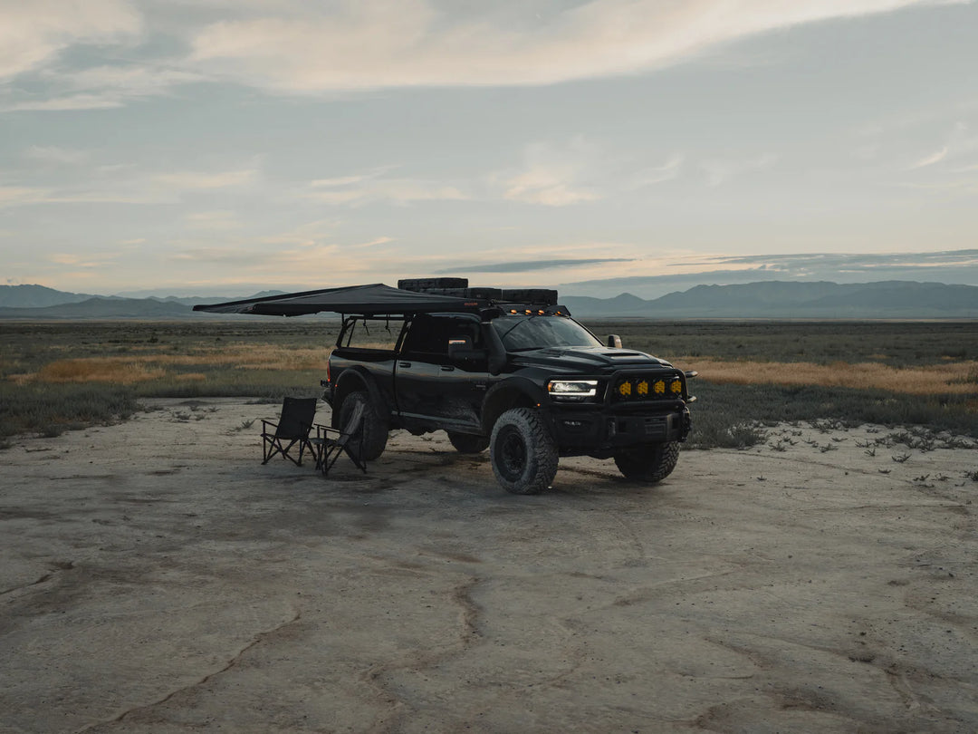 Roam ARC 180 awning setup