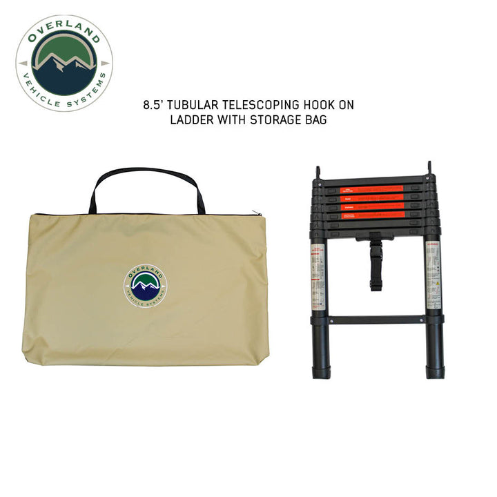 Hard shell tent mounted on overland vehicle