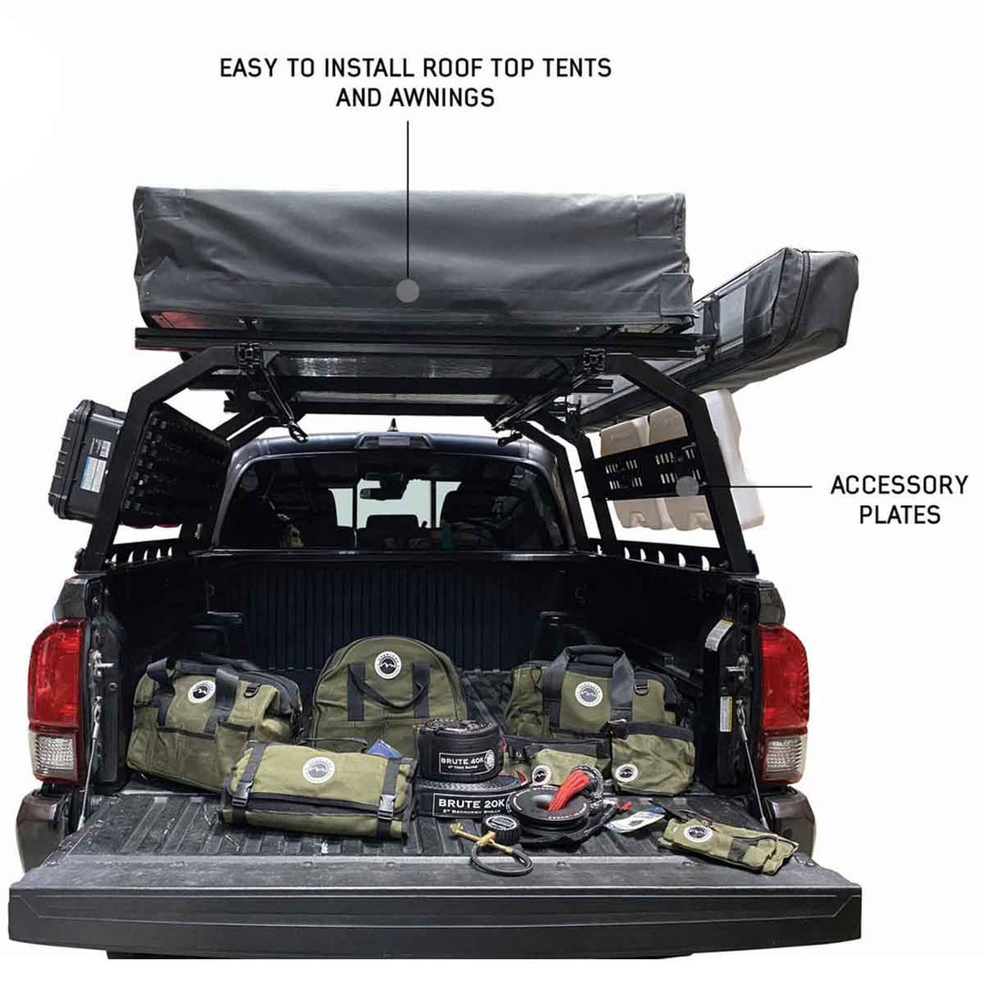 Overland truck rack cargo mounting system