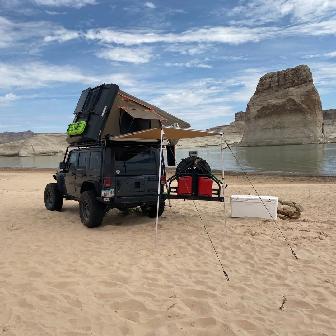 Aerodynamic aluminum rooftop tent shell