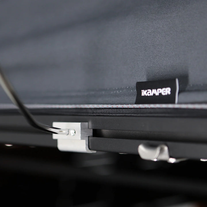 vehicle mounted rooftop tent with ladder access