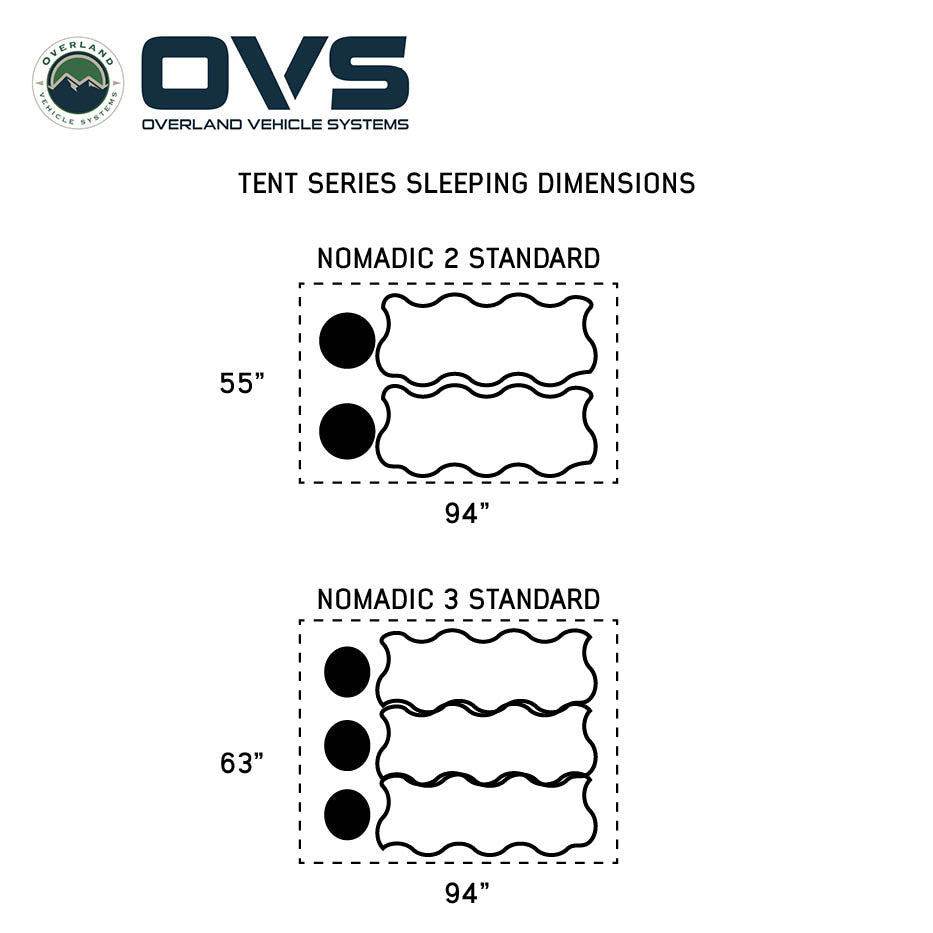 OVS standard roof tent setup