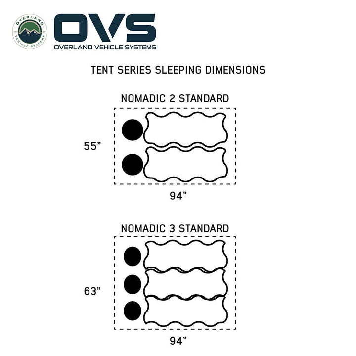 OVS standard roof tent setup