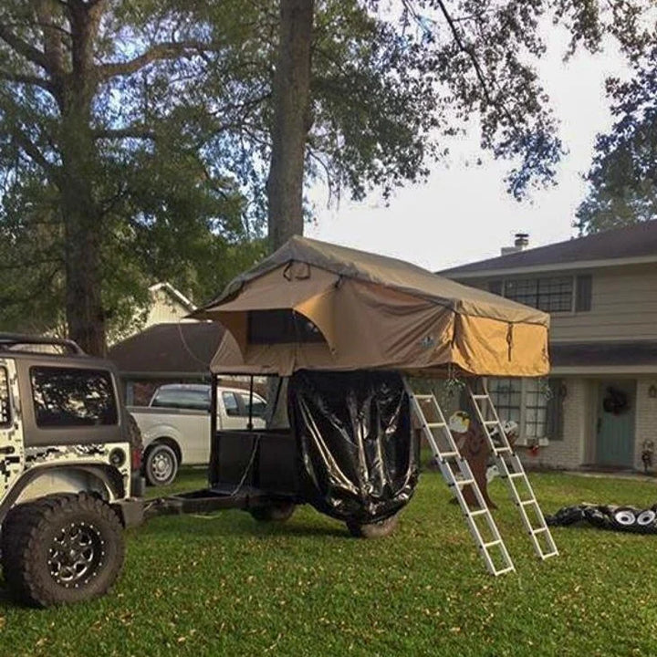 tuff stuff roof tent Tuff Stuff TS-RTT-ANX-ELT Elite Overland Roof Top Tent & Annex Room, 5 Person