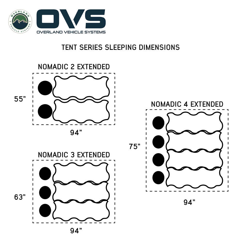 OVS extended roof tent setup