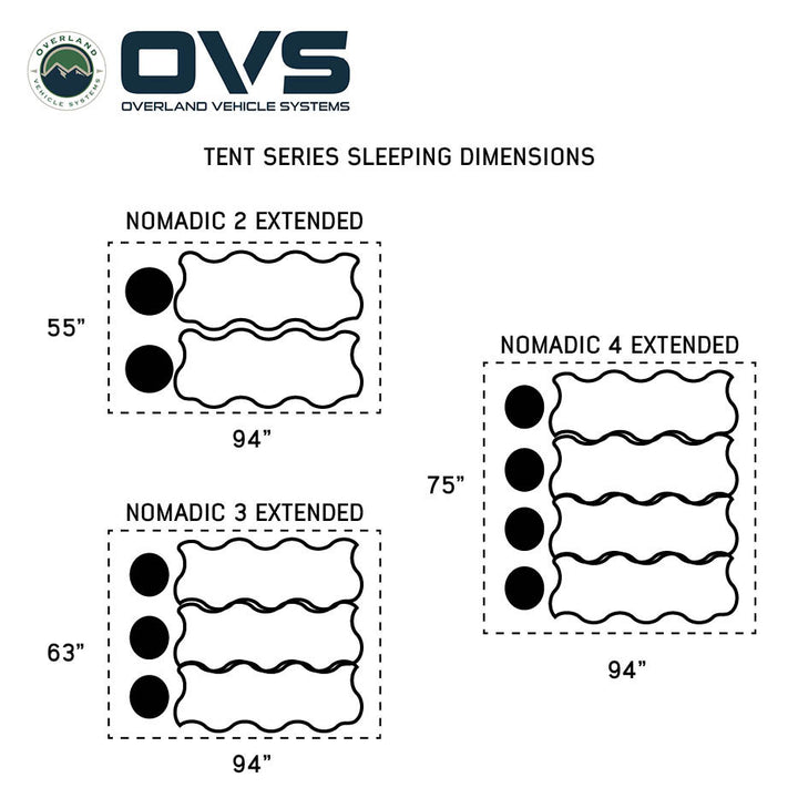 OVS extended roof tent setup