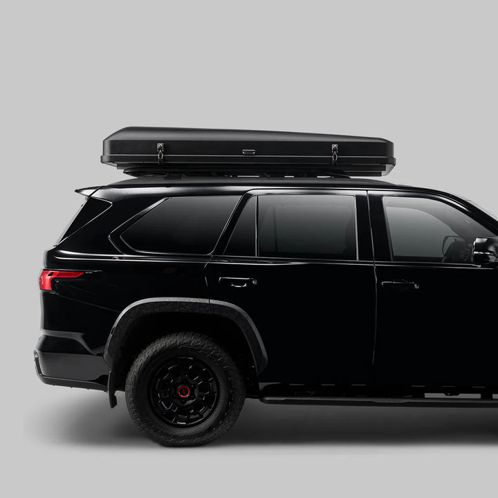 Rooftop tent with telescoping ladder