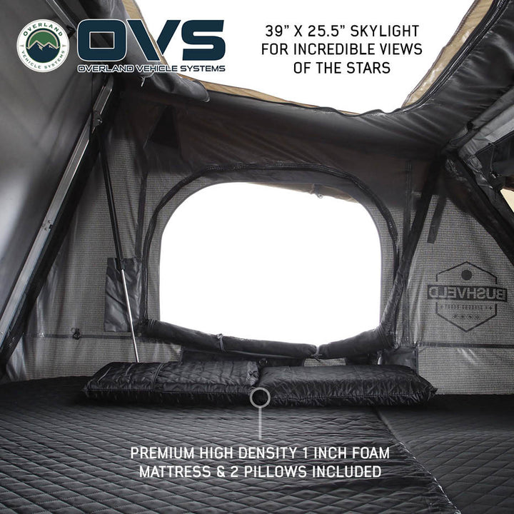 Compact hard shell roof tent