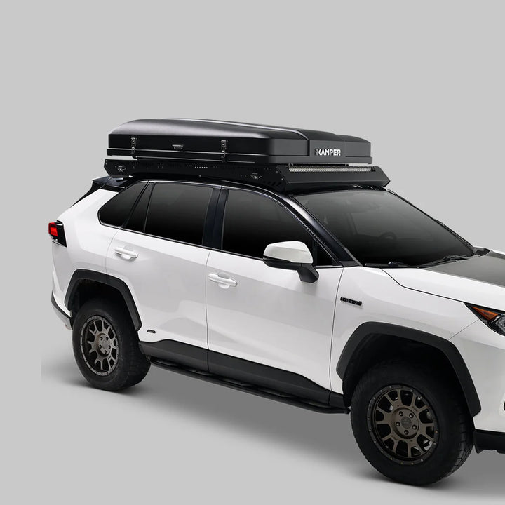 Rooftop tent with telescoping ladder
