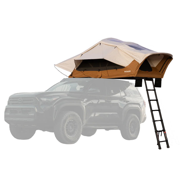 suv with roof tent Vagabond XL Rooftop Tent - ROAM Slate Grey/Navy Blue