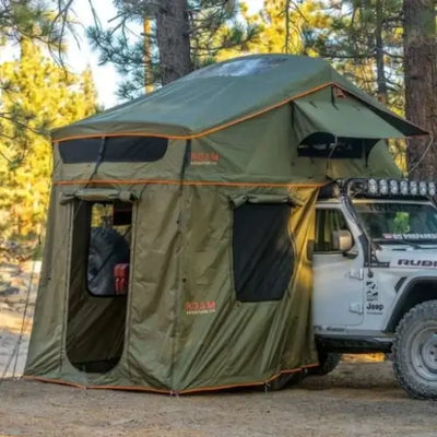 Roam Vagabond Xl in Forest Green with annex room from Side View