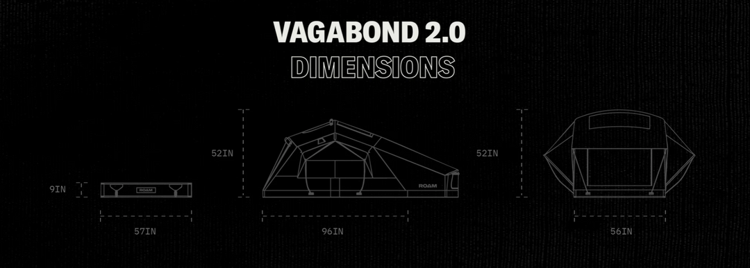 Roam Vagabond 2.0 camping gear setup