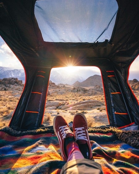 Roofnest Falcon Pro rooftop tent view from inside