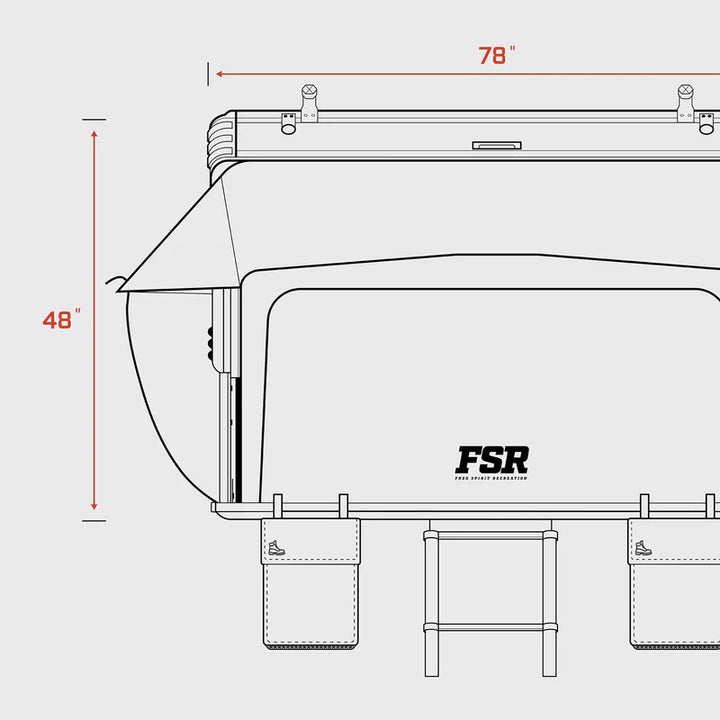 rooftop tent with compact travel profile
