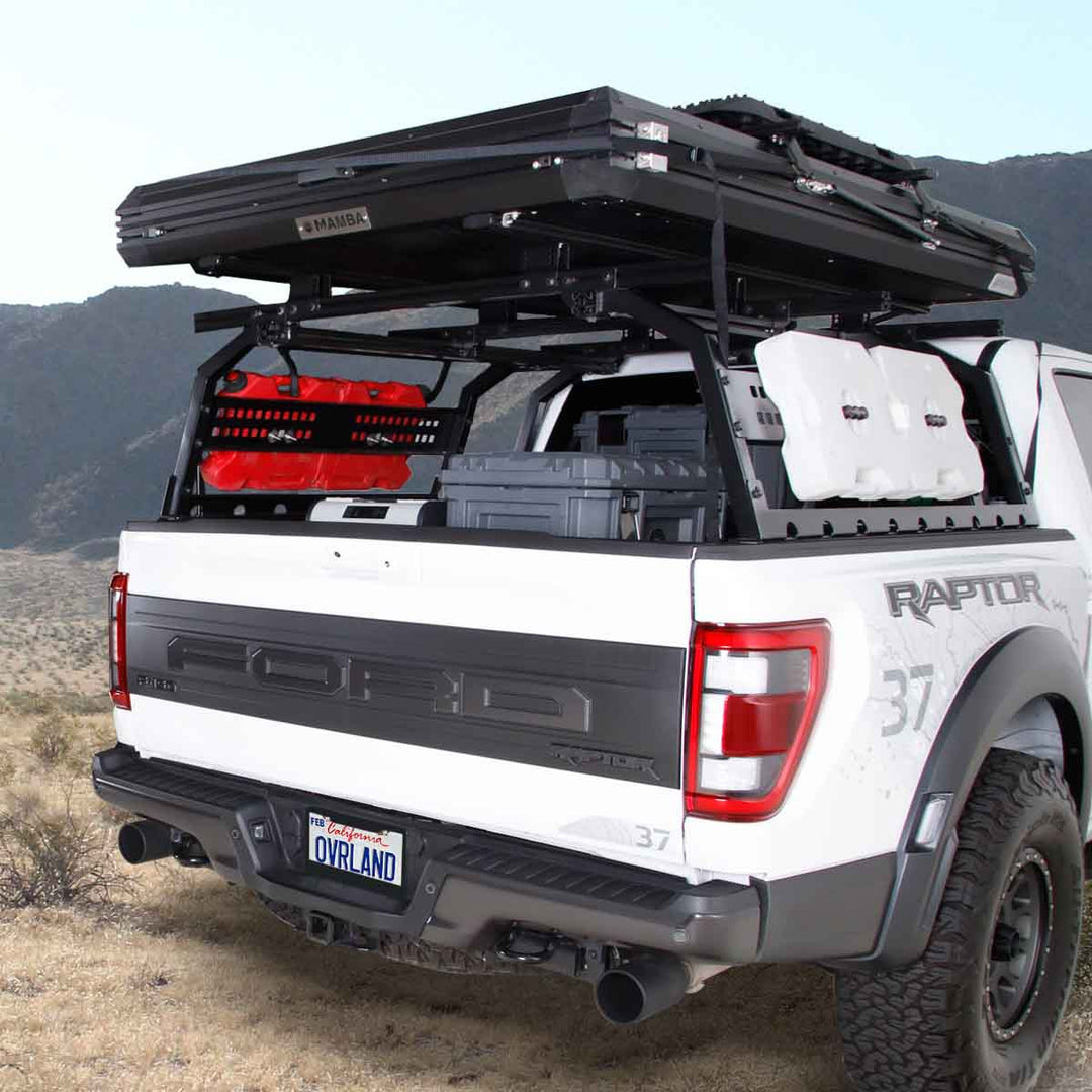 OVS bed rack for rooftop tent setup