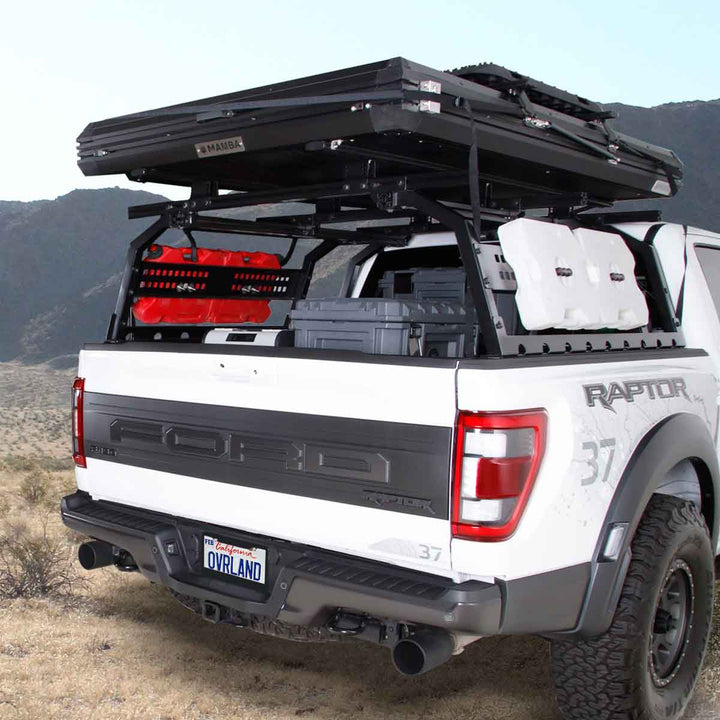 OVS bed rack for rooftop tent setup