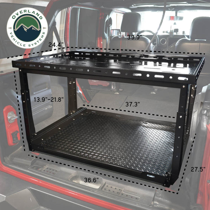 Overland Junction OVS Cargo Storage Rack with Shelf and Sliding Extension
