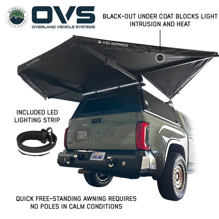 Overland Junction OVS XD Nomadic 315° Awning – Black Fabric and Travel Cover
