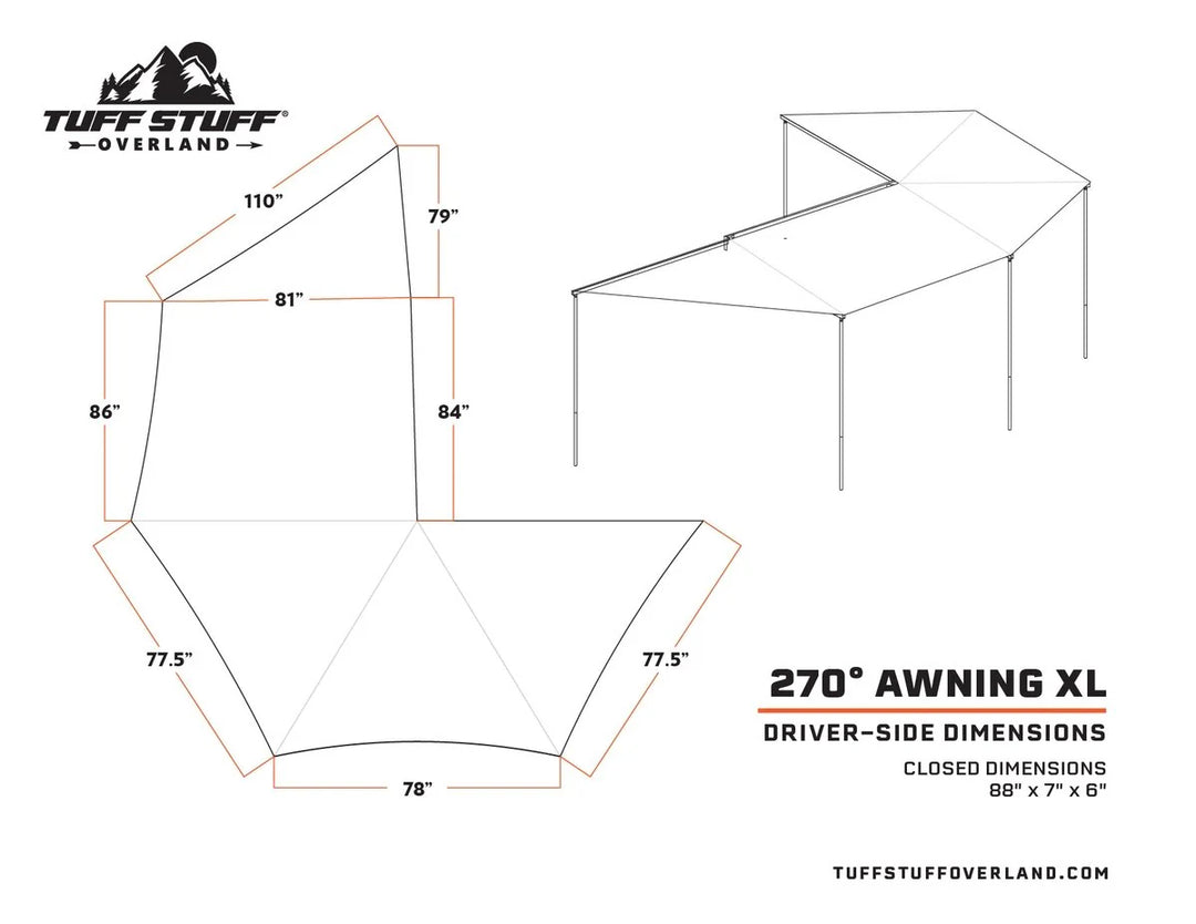 Heavy duty truck awning