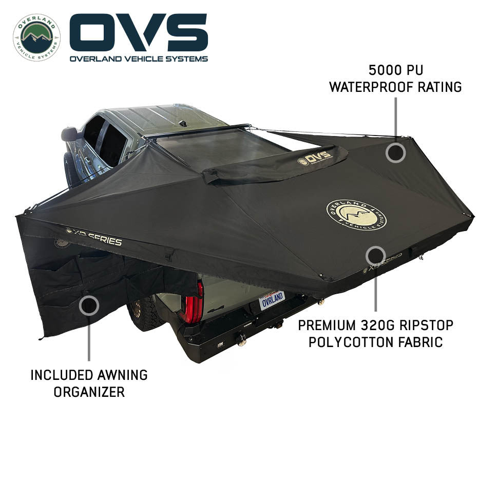 OVS Nomadic 315 awning deployed for shade