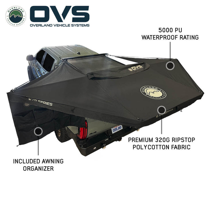 OVS Nomadic 315 awning deployed for shade