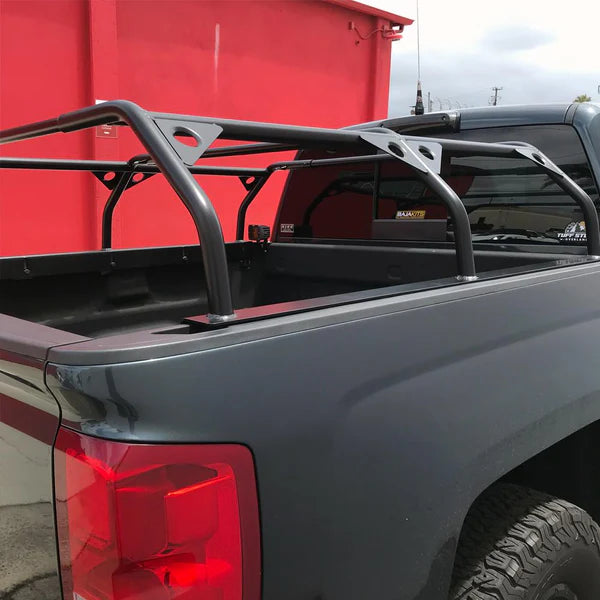 Adjustable truck bed rack for rooftop tent