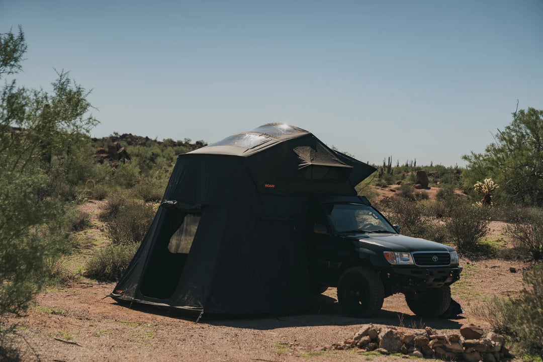 roof rack tent Vagabond XL Rooftop Tent - ROAM Slate Grey/Navy Blue