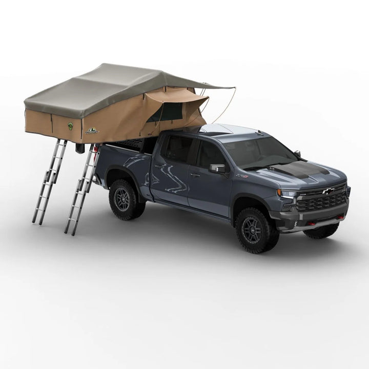 smittybilt roof top tent Tuff Stuff TS-RTT-ANX-ELT Elite Overland Roof Top Tent & Annex Room, 5 Person