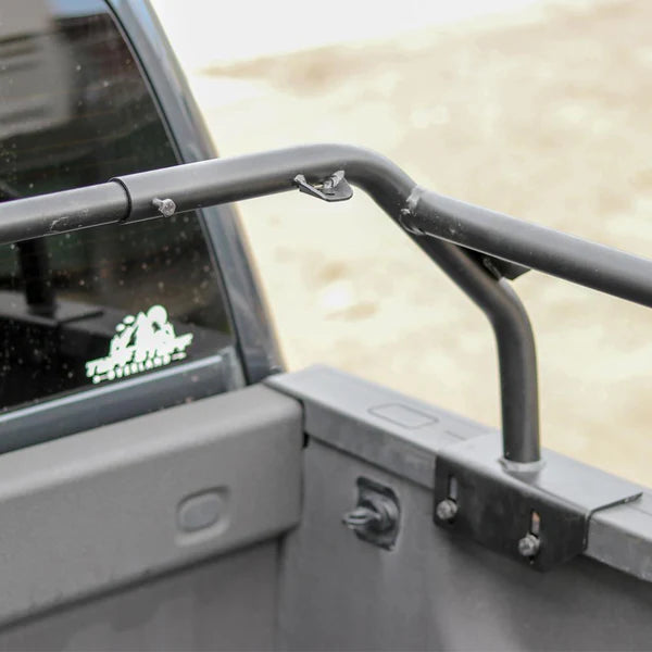 Overland truck bed rack compact design