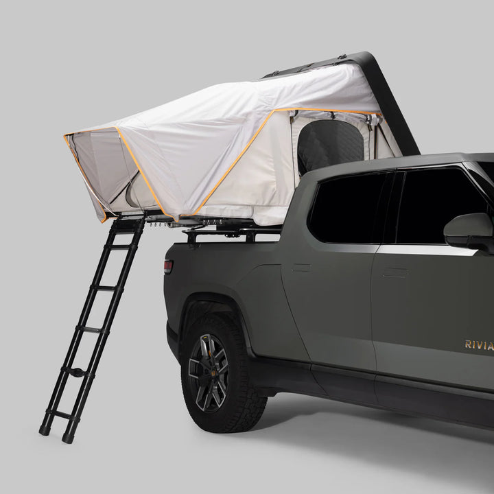 Rivian rooftop tent with quick setup