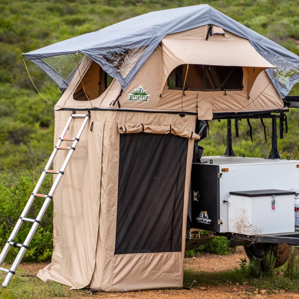 Compact Trailhead tent setup